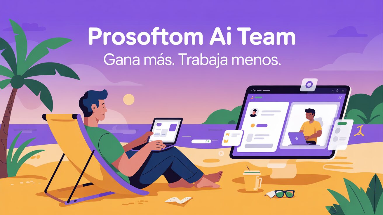 Emprendedor relajado gracias a la automatización con IA