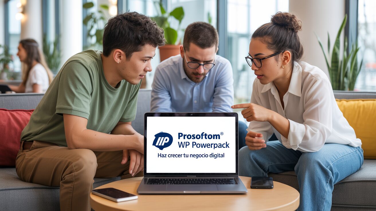 Un equipo de una agencia digital colaborando