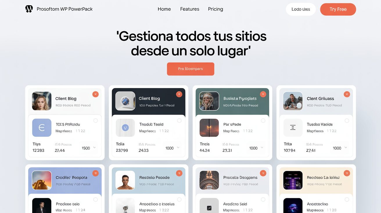 Dashboard de ProSoftom WP PowerPack mostrando la gestión de plugins